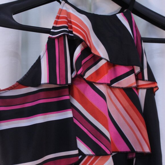 Worthington Black and Pink Striped Blouse - Picture 4 of 13